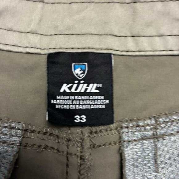 Kuhl Shorts Mens 33 Brown Renegade Cargo Mesh Pockets Hiking Stretch Nylon 5336 - Picture 3 of 10